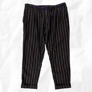 Scotch & Soda Blake Men's Black Striped Draw String Blake Dress Pants